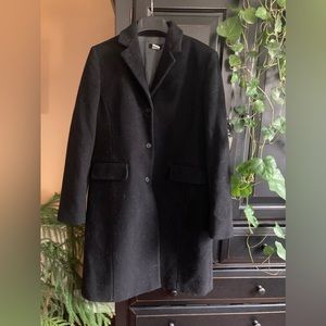 JCrew Top Coat. Beautiful wool and cashmere black coat.